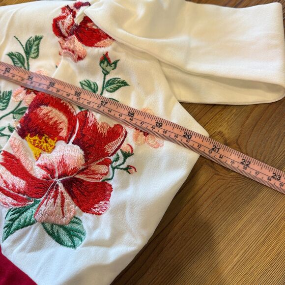 Soiéblu NWOT Cold Shoulder Colorblock Floral Maxi Dress Plus Size 1x - Picture 7 of 9